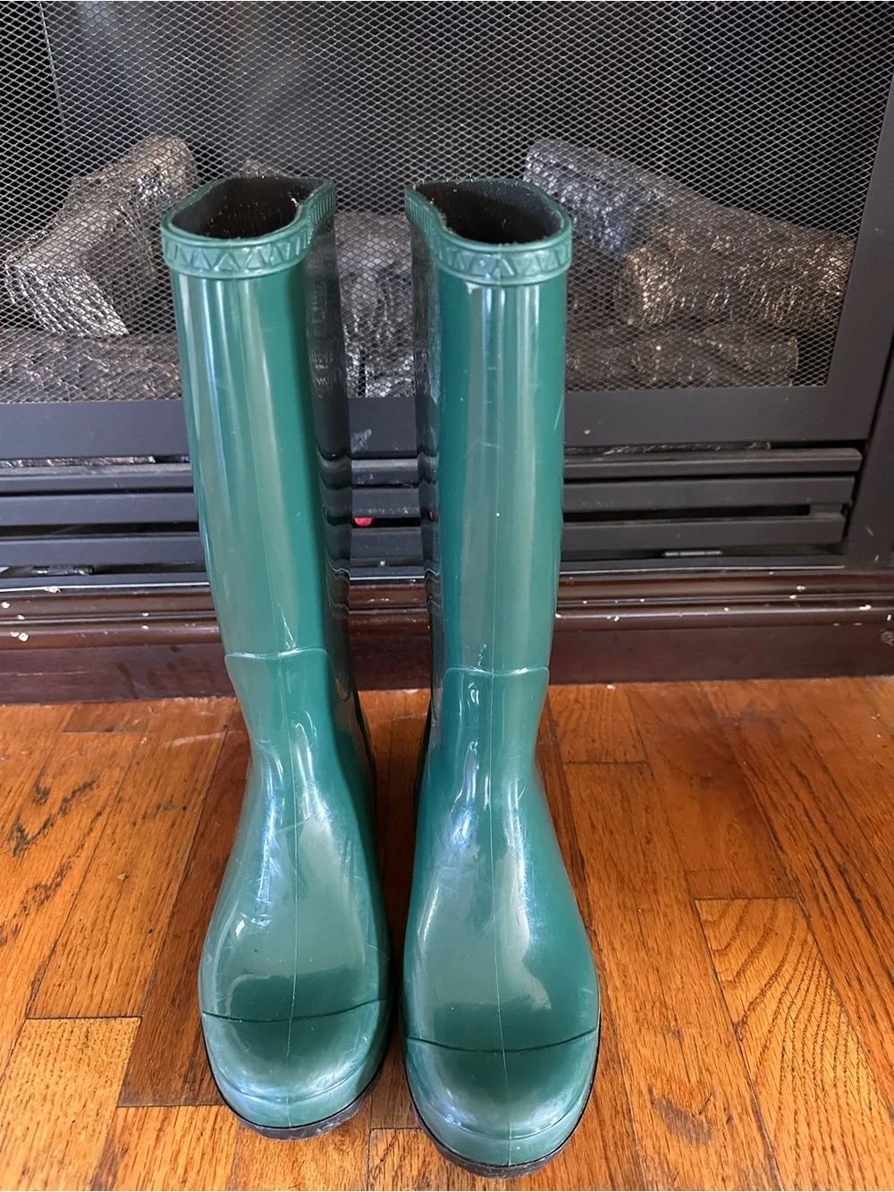 UGG Shaye Rain Boots Women’s 6 Pine Green Tall Waterproof Rubber Made USA
